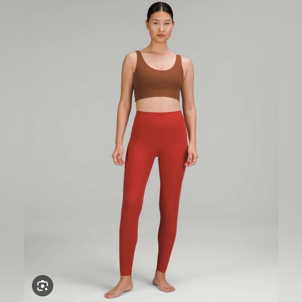 Lululemon Align high rise ribbed legging 25” size 6 in “cayenne”